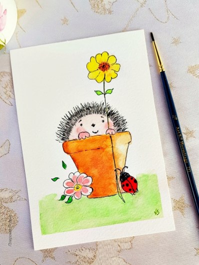 Таралежче весело наднича