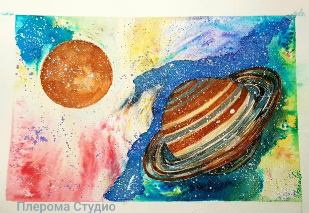Меркурий, Сатурн Акварели 23х14