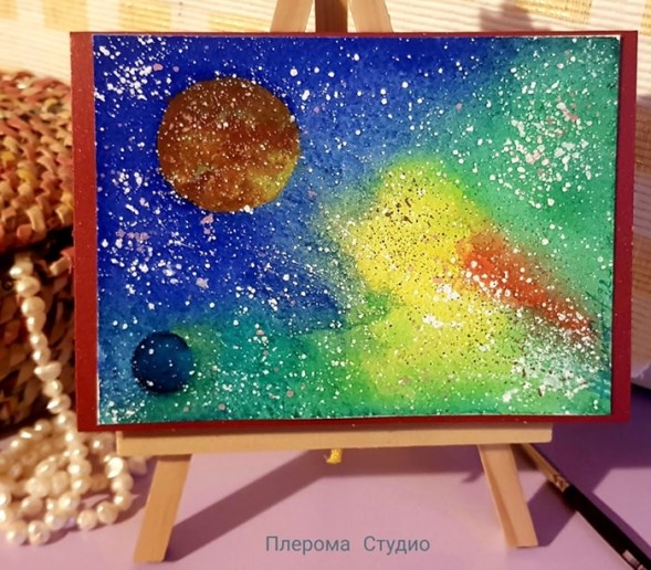 Венера, акварелна картичка с размери 10х15